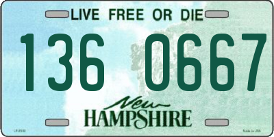 NH license plate 1360667