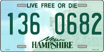 NH license plate 1360682
