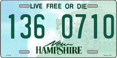 NH license plate 1360710