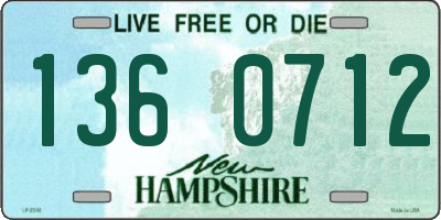 NH license plate 1360712