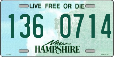 NH license plate 1360714