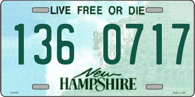 NH license plate 1360717