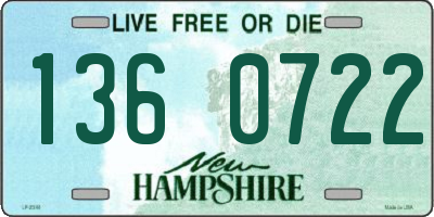 NH license plate 1360722