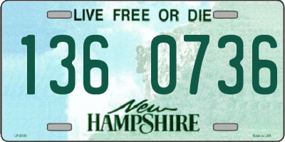 NH license plate 1360736