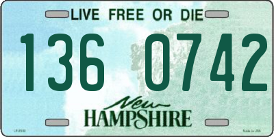 NH license plate 1360742