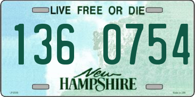 NH license plate 1360754