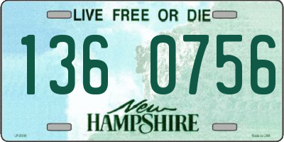 NH license plate 1360756
