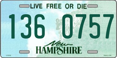 NH license plate 1360757
