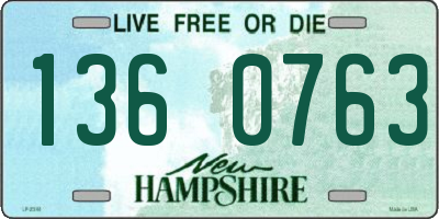 NH license plate 1360763