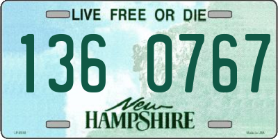 NH license plate 1360767