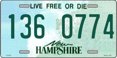 NH license plate 1360774