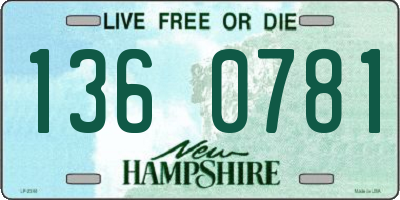 NH license plate 1360781