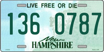 NH license plate 1360787