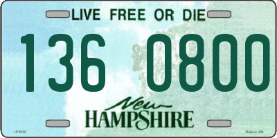 NH license plate 1360800