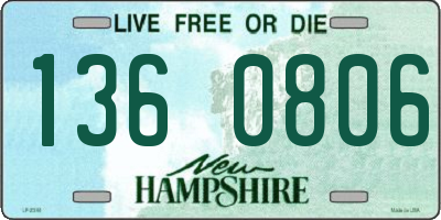 NH license plate 1360806