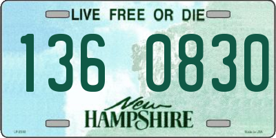 NH license plate 1360830