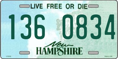 NH license plate 1360834