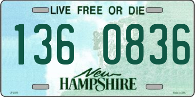 NH license plate 1360836