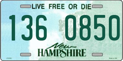 NH license plate 1360850