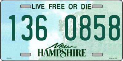 NH license plate 1360858