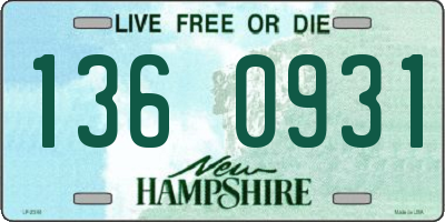 NH license plate 1360931