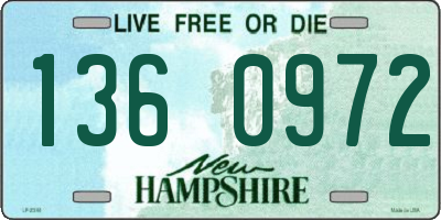 NH license plate 1360972