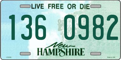 NH license plate 1360982