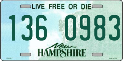 NH license plate 1360983