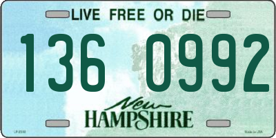 NH license plate 1360992