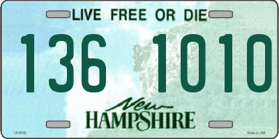 NH license plate 1361010
