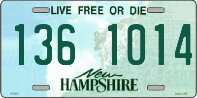 NH license plate 1361014