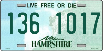 NH license plate 1361017