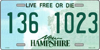 NH license plate 1361023
