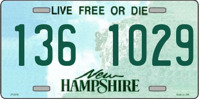 NH license plate 1361029