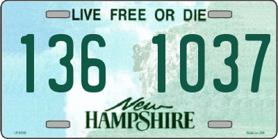 NH license plate 1361037