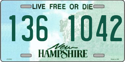 NH license plate 1361042