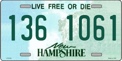NH license plate 1361061
