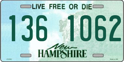 NH license plate 1361062