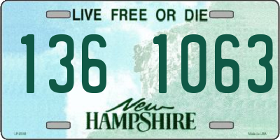 NH license plate 1361063
