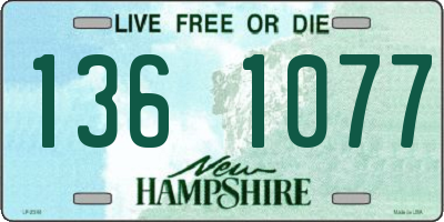 NH license plate 1361077