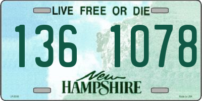 NH license plate 1361078