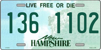 NH license plate 1361102
