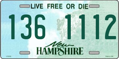 NH license plate 1361112