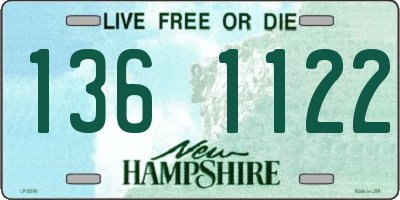 NH license plate 1361122