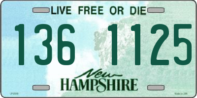 NH license plate 1361125