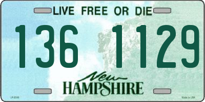 NH license plate 1361129