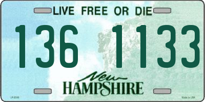 NH license plate 1361133