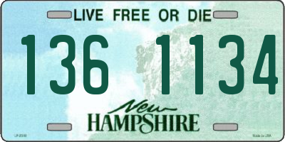 NH license plate 1361134