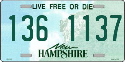 NH license plate 1361137