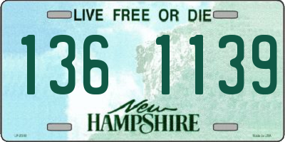 NH license plate 1361139